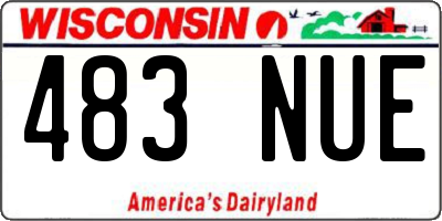 WI license plate 483NUE