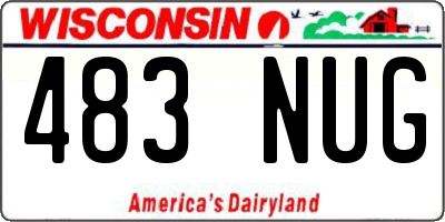 WI license plate 483NUG