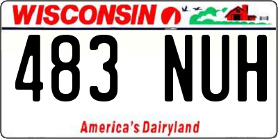 WI license plate 483NUH