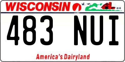 WI license plate 483NUI