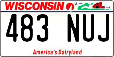 WI license plate 483NUJ