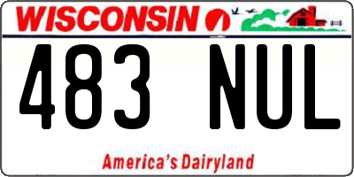 WI license plate 483NUL