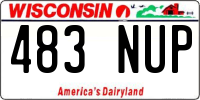WI license plate 483NUP