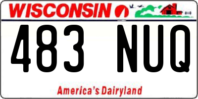 WI license plate 483NUQ