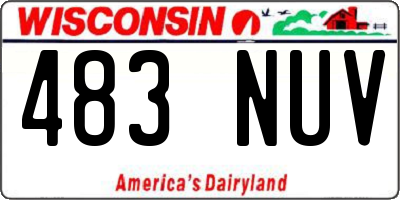 WI license plate 483NUV