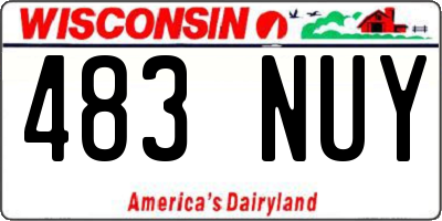 WI license plate 483NUY