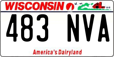WI license plate 483NVA