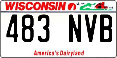 WI license plate 483NVB