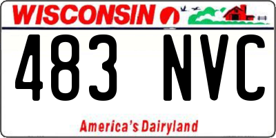 WI license plate 483NVC