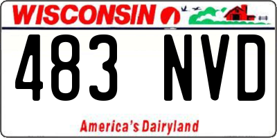 WI license plate 483NVD