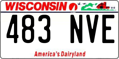 WI license plate 483NVE