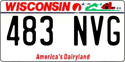 WI license plate 483NVG