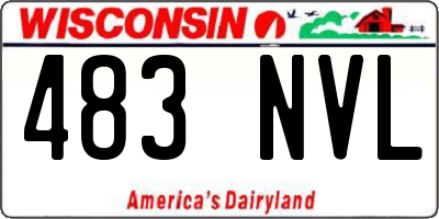 WI license plate 483NVL