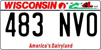 WI license plate 483NVO