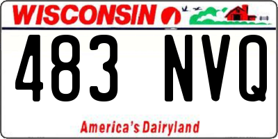 WI license plate 483NVQ