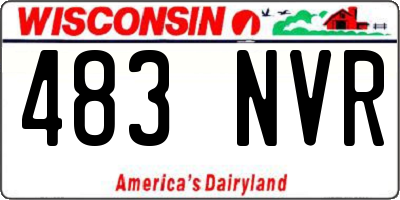 WI license plate 483NVR