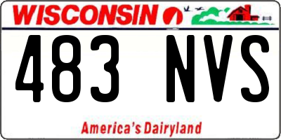 WI license plate 483NVS