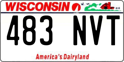 WI license plate 483NVT