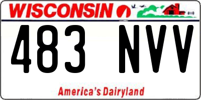 WI license plate 483NVV