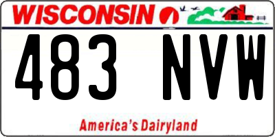 WI license plate 483NVW