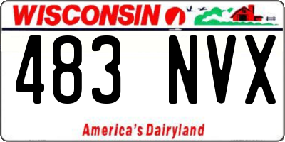 WI license plate 483NVX
