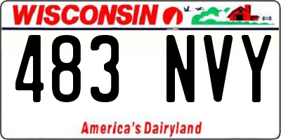 WI license plate 483NVY