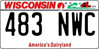 WI license plate 483NWC