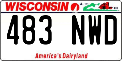 WI license plate 483NWD