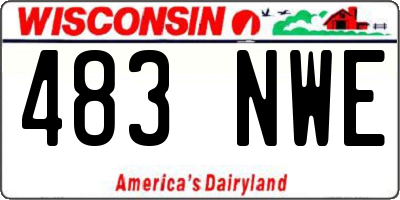WI license plate 483NWE