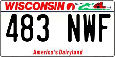 WI license plate 483NWF