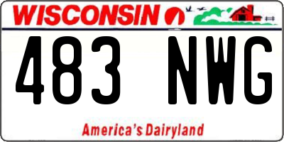 WI license plate 483NWG