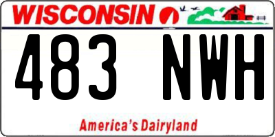 WI license plate 483NWH