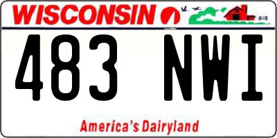 WI license plate 483NWI