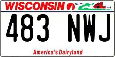 WI license plate 483NWJ