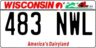 WI license plate 483NWL
