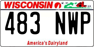 WI license plate 483NWP