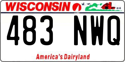 WI license plate 483NWQ