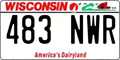 WI license plate 483NWR