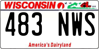 WI license plate 483NWS