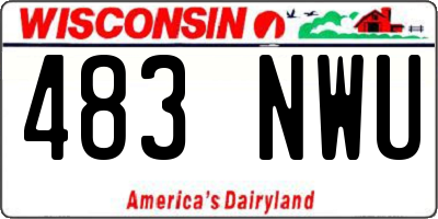 WI license plate 483NWU