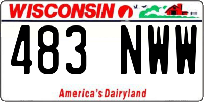 WI license plate 483NWW