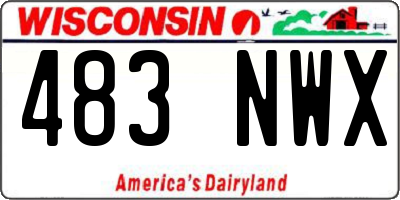 WI license plate 483NWX