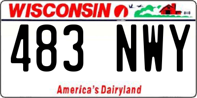 WI license plate 483NWY