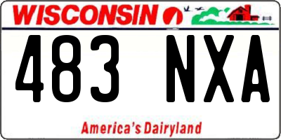 WI license plate 483NXA