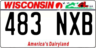 WI license plate 483NXB