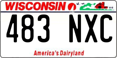 WI license plate 483NXC