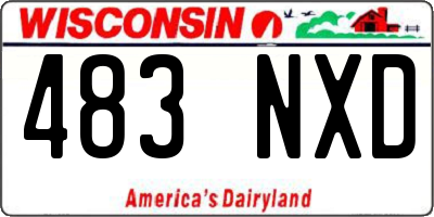 WI license plate 483NXD