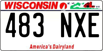 WI license plate 483NXE