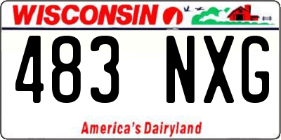 WI license plate 483NXG