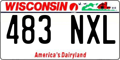 WI license plate 483NXL